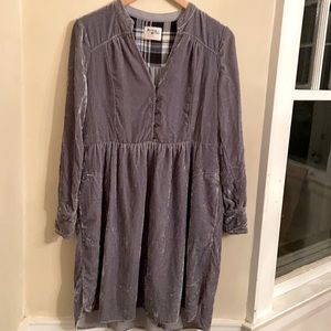 Anthropologie Holding Horses Crushed Velvet Poet’s Dress S VGC